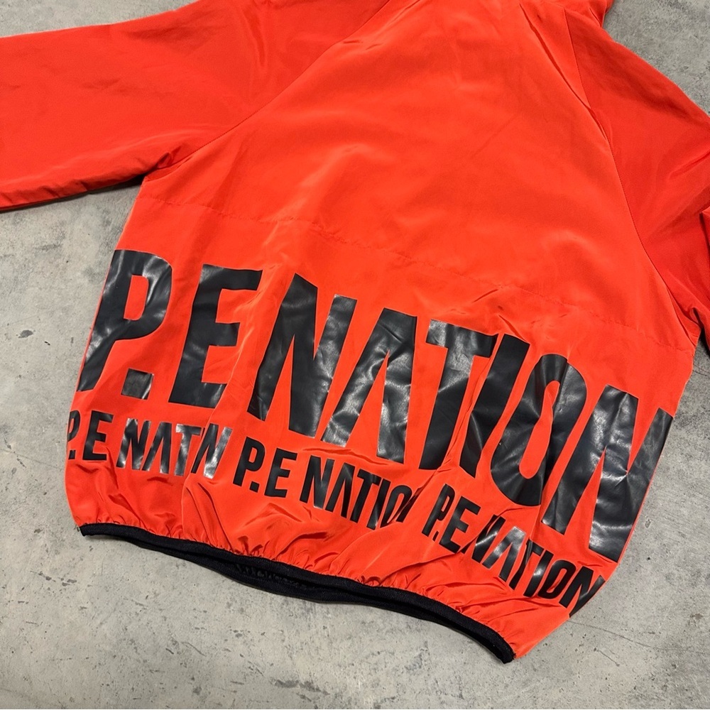 P.E. Nation Red Orange Anorak Jacket Womens Small - Picture 12 of 12